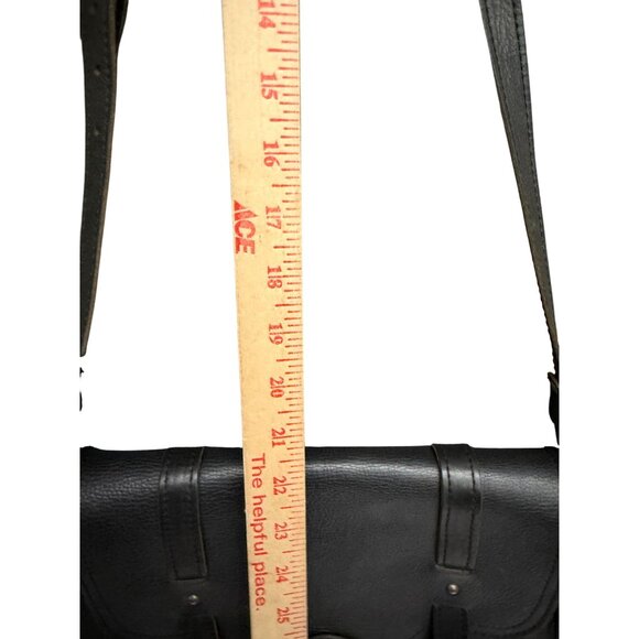 Vin Baker Leather Crossbody Shoulder Bag Work Travel Everyday Women's Black - Picture 10 of 12
